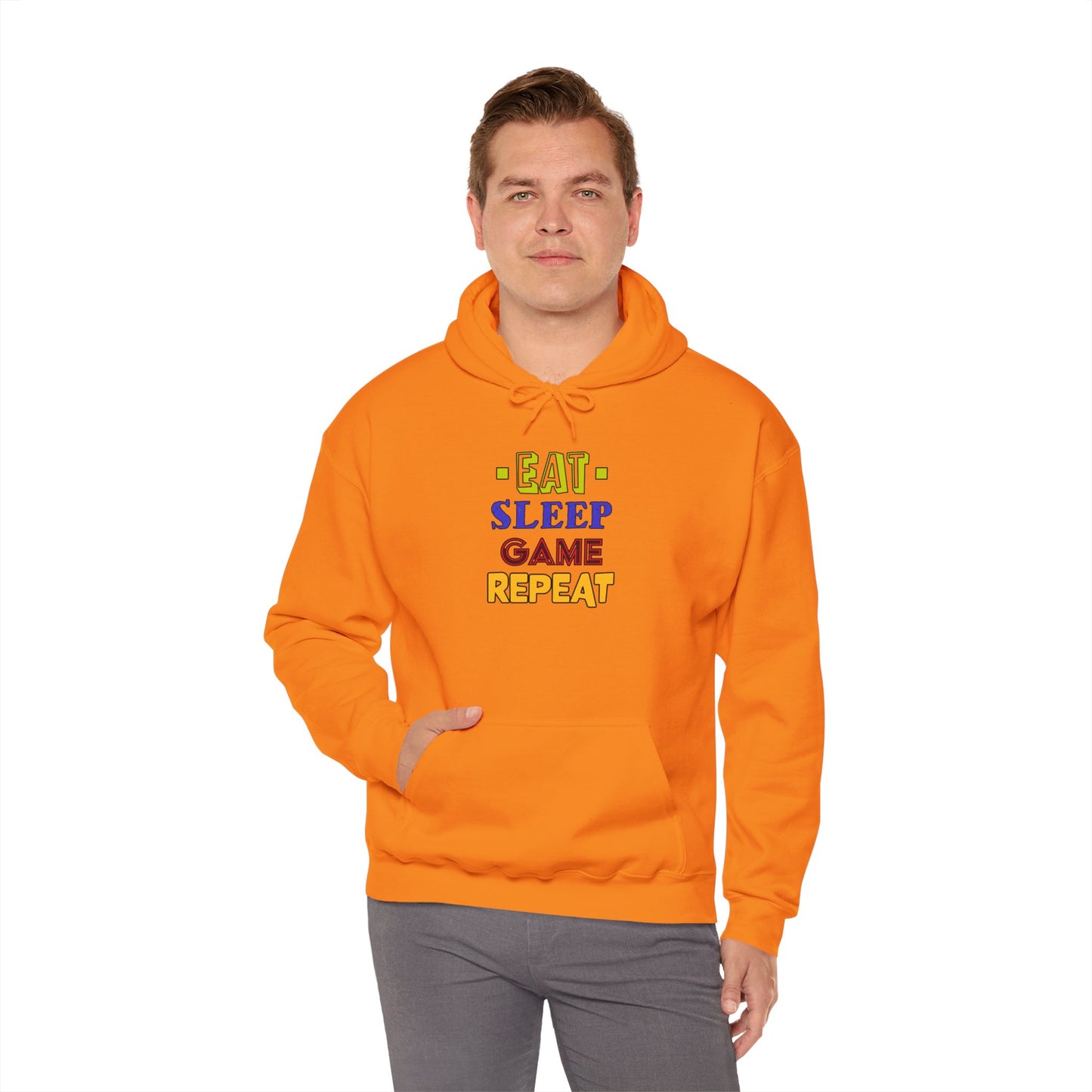 Eat Sleep Game Repeat- Men's Heavy Blend™ Hoodie