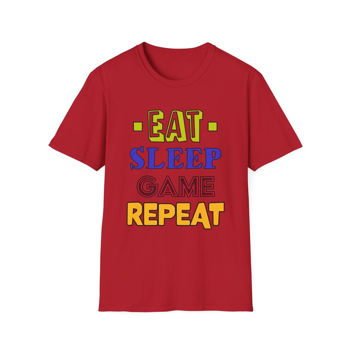 Eat Sleep Game Repeat- Men's Softstyle T-Shirt