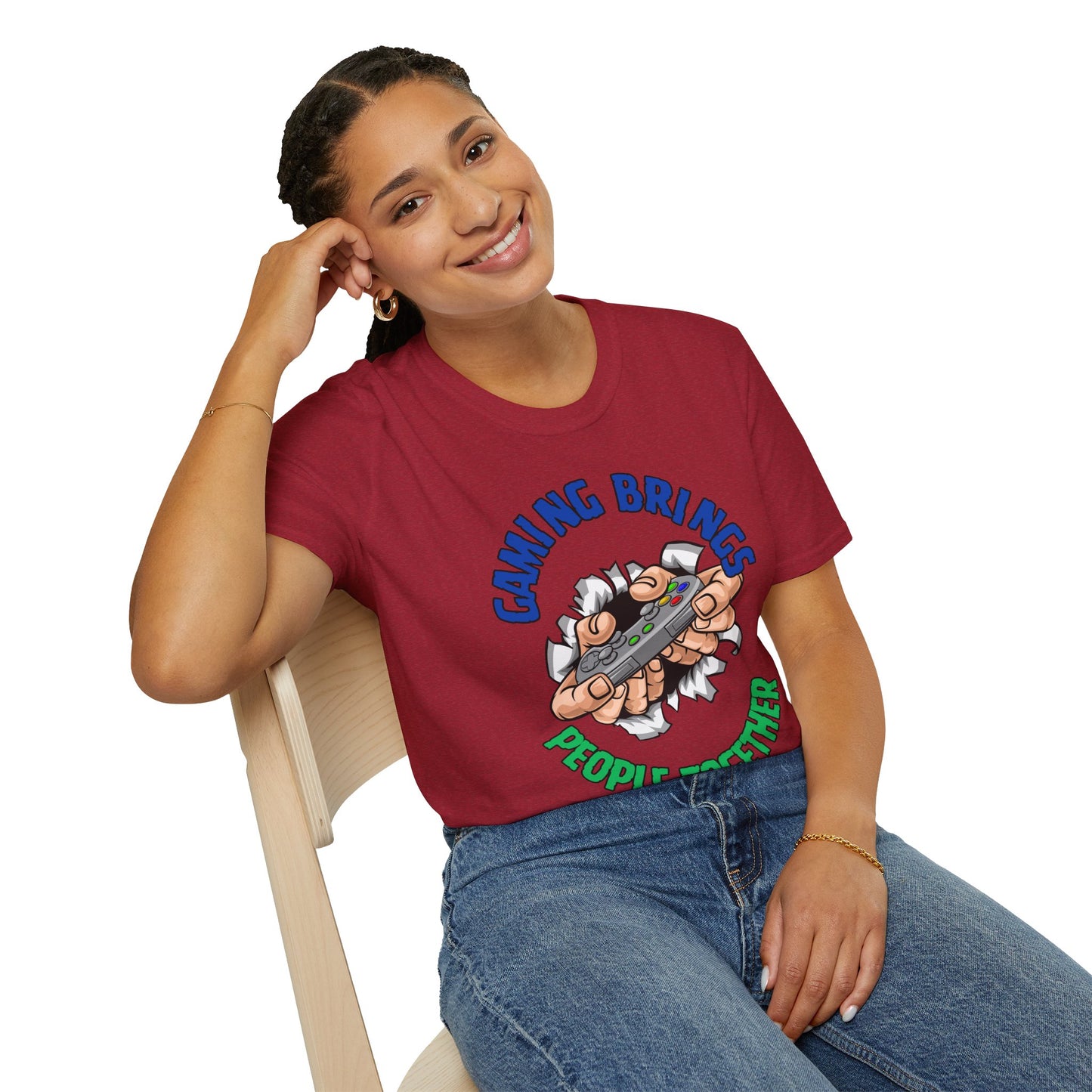 Gaming Brings People Together- Women's Softstyle T-Shirt