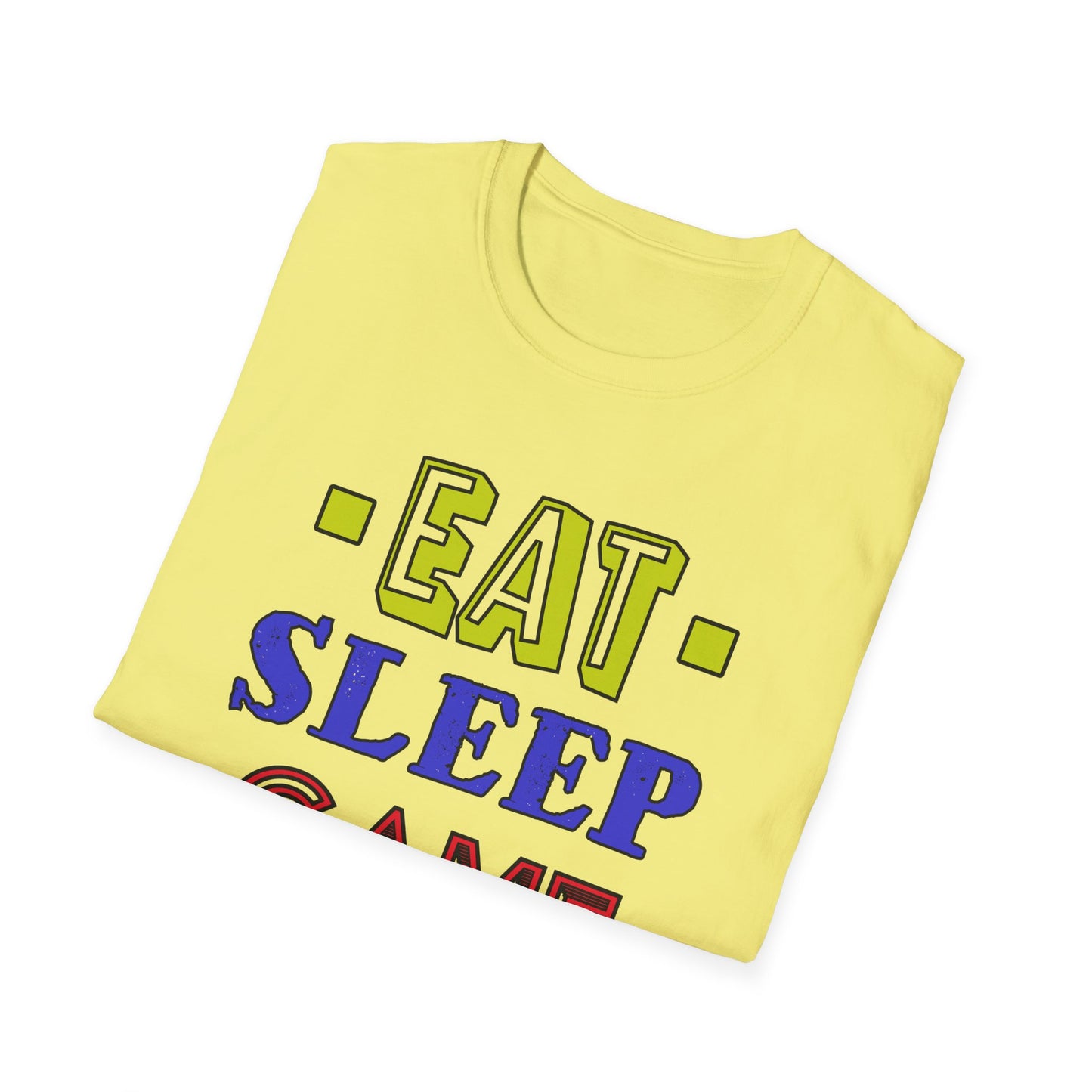 Eat Sleep Game Repeat- Women's Softstyle T-Shirt