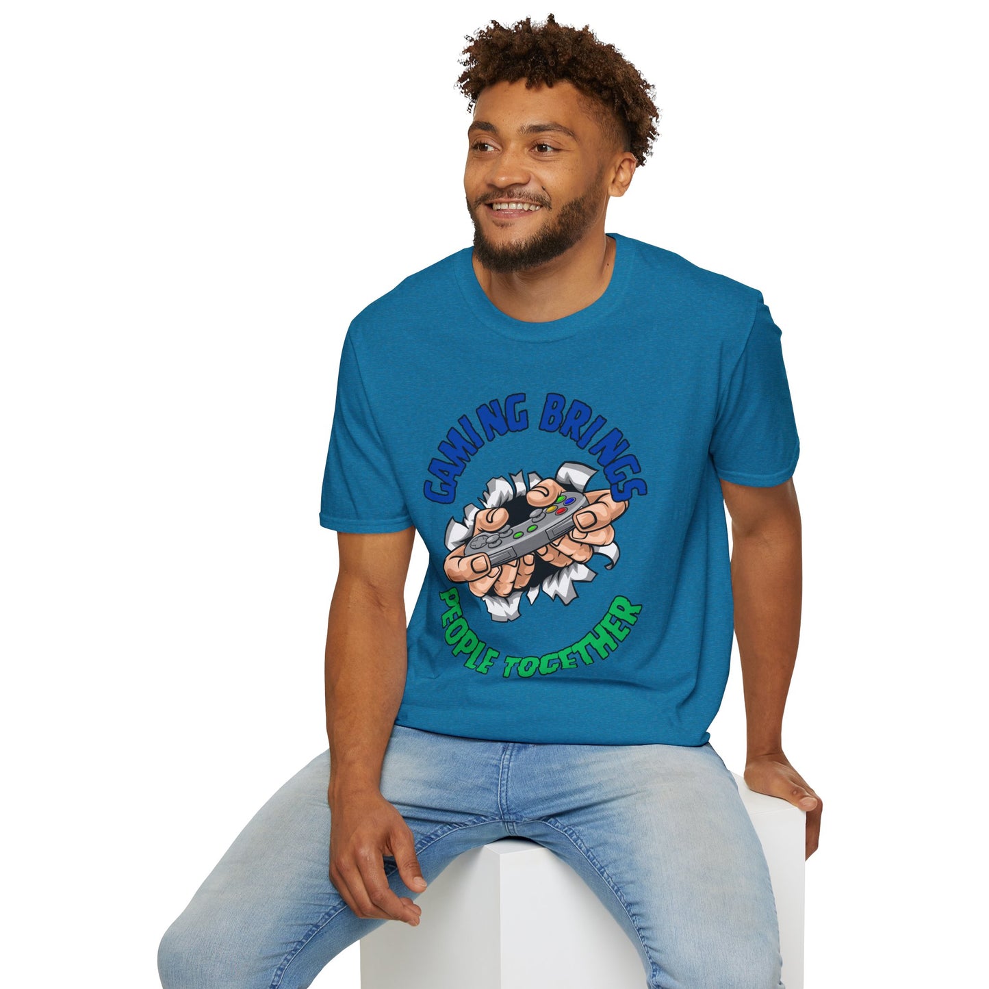 Gaming Brings People Together- Men's Softstyle T-Shirt