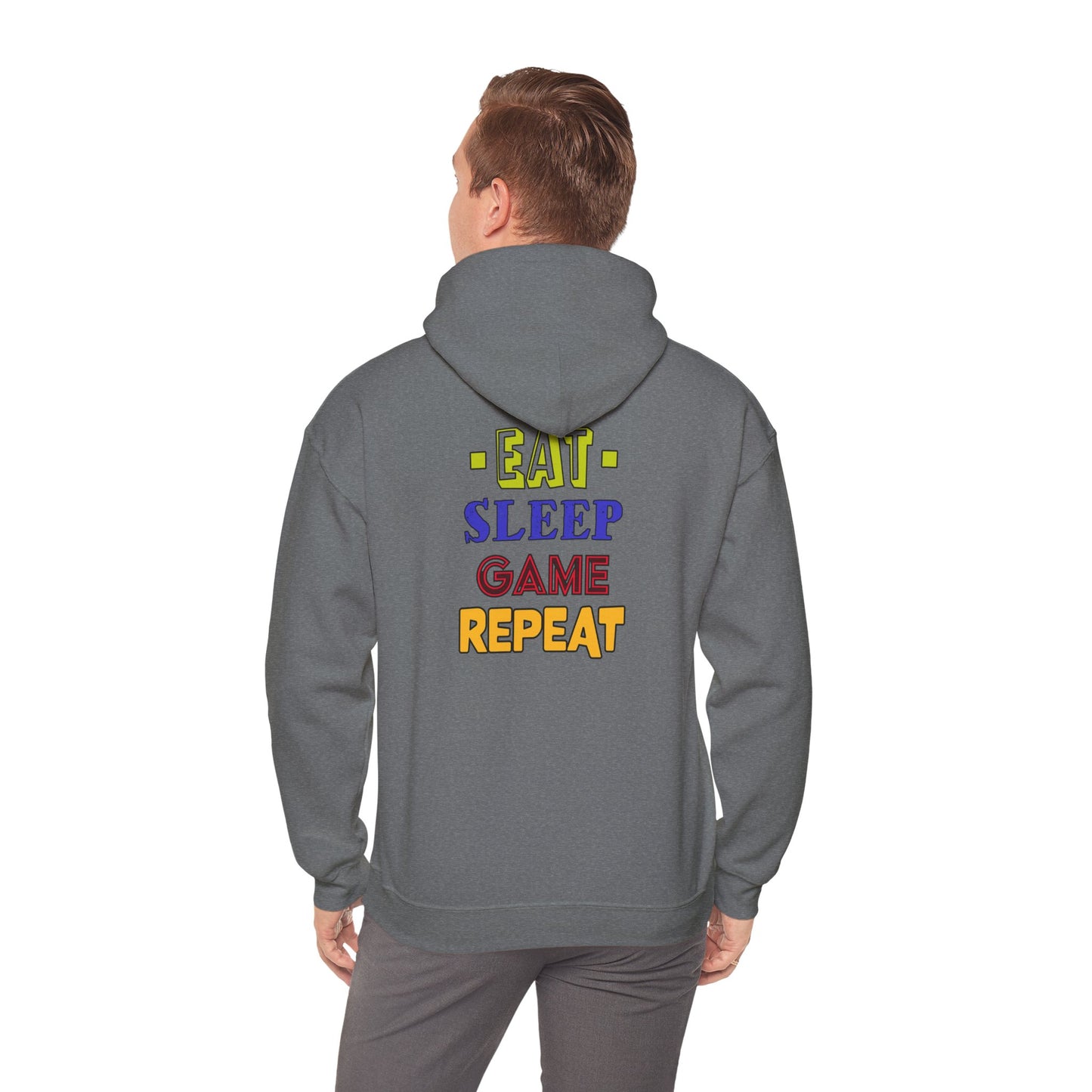 Eat Sleep Game Repeat- Men's Heavy Blend™ Hoodie