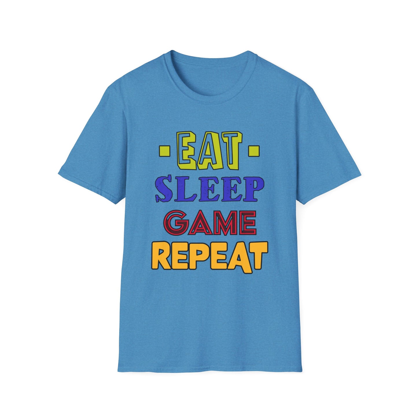 Eat Sleep Game Repeat- Men's Softstyle T-Shirt