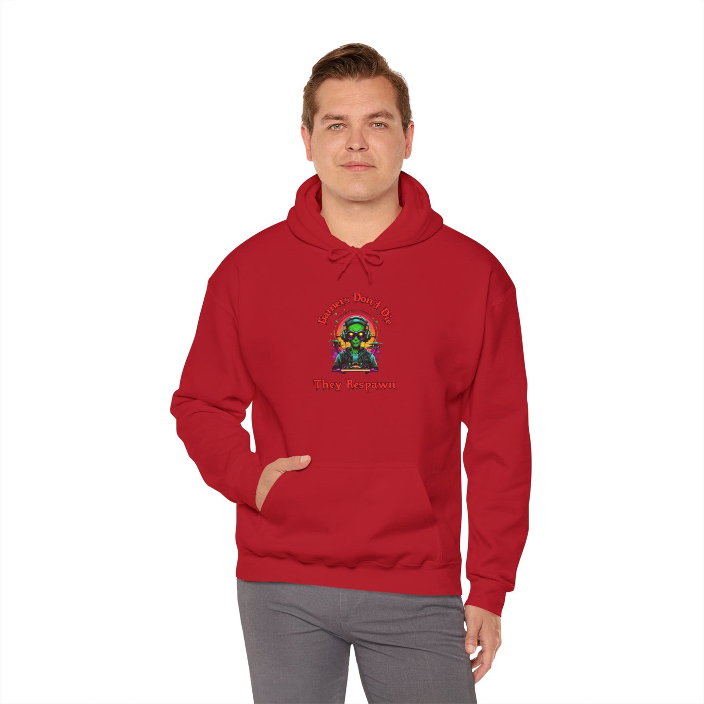 Gamers Don't Die- Men's Heavy Blend™ Hoodie