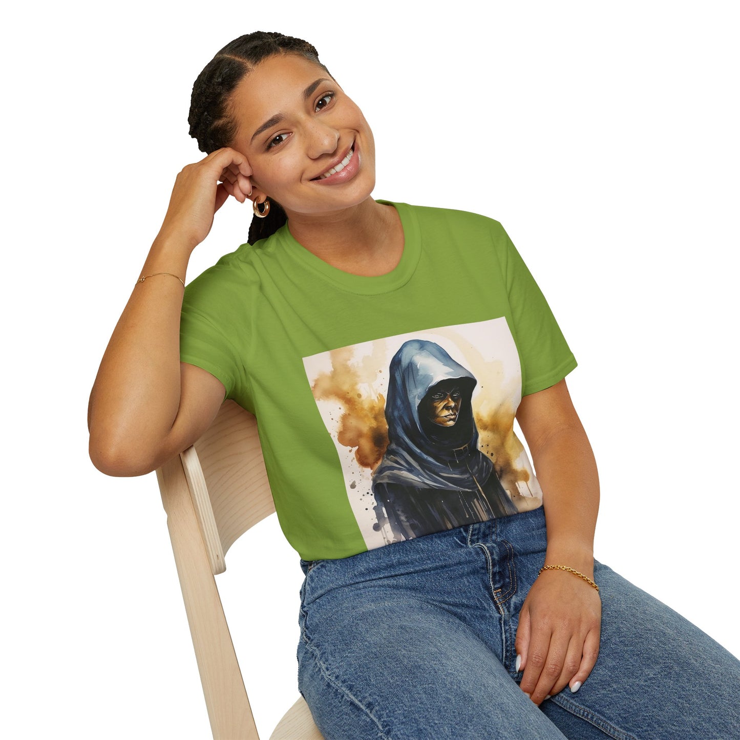 Hooded Figure- Women's Softstyle T-Shirt