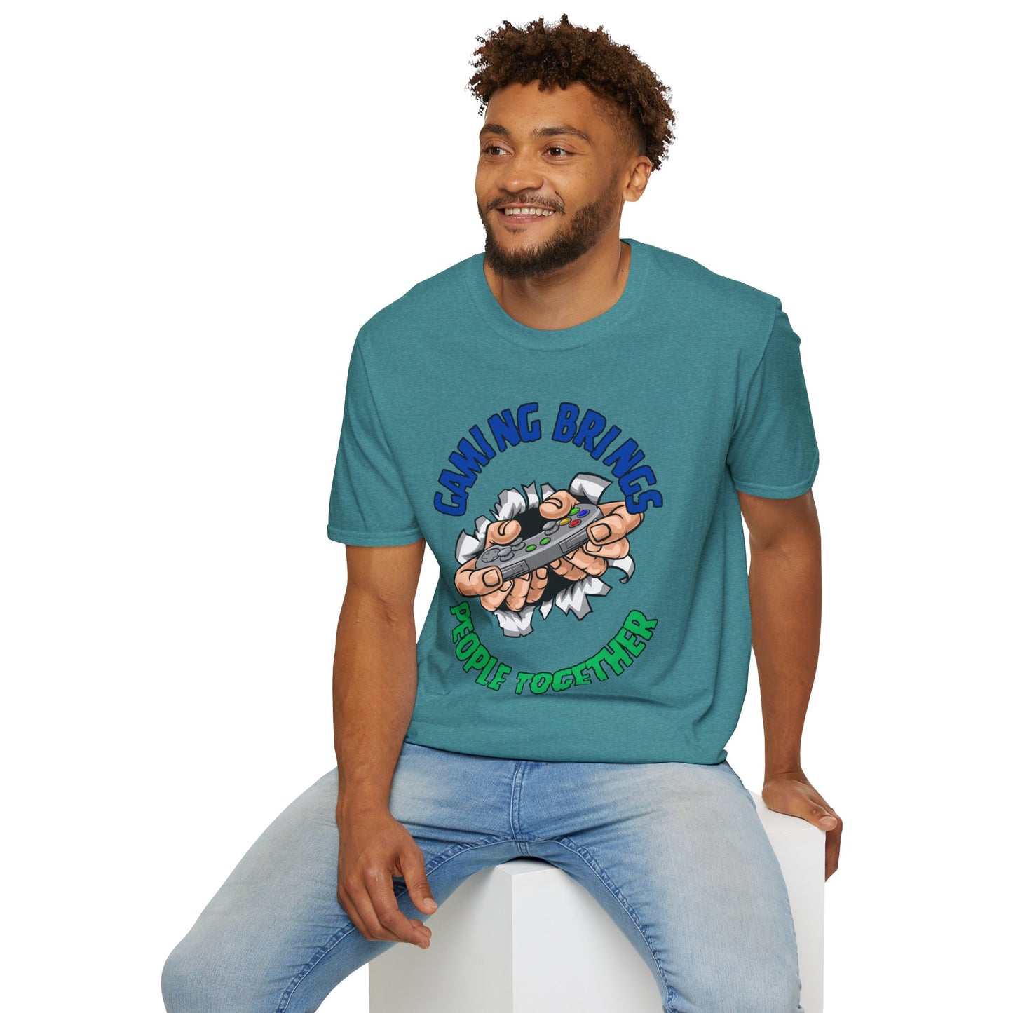 Gaming Brings People Together- Men's Softstyle T-Shirt