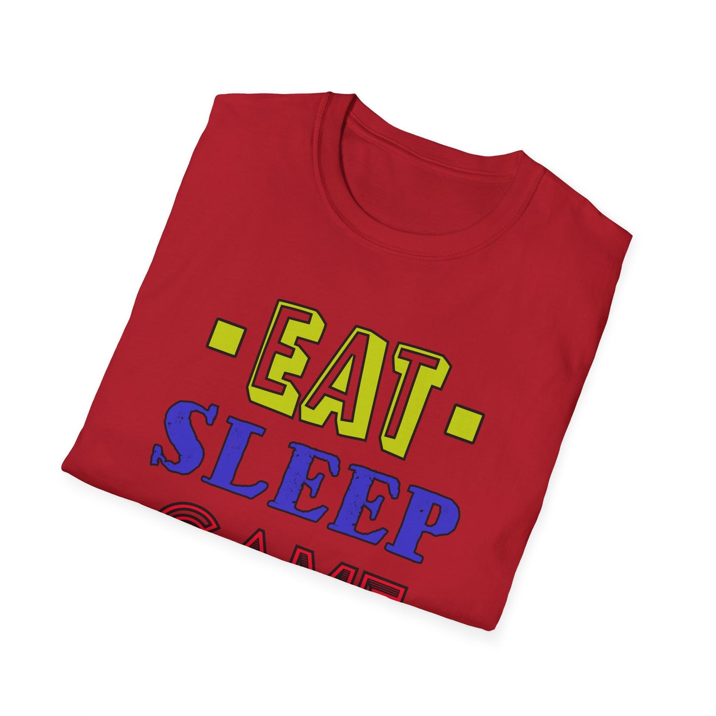 Eat Sleep Game Repeat- Men's Softstyle T-Shirt