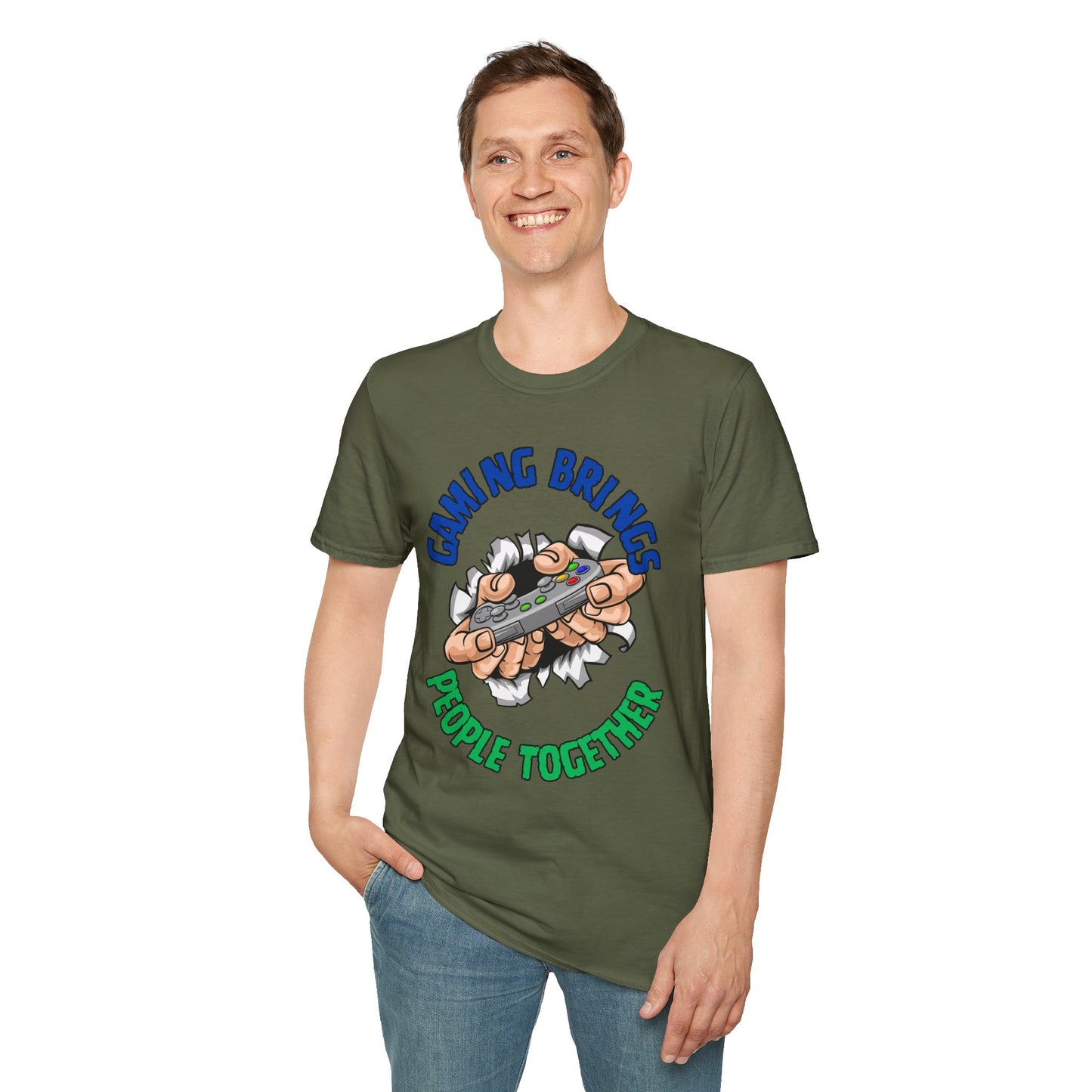 Gaming Brings People Together- Men's Softstyle T-Shirt