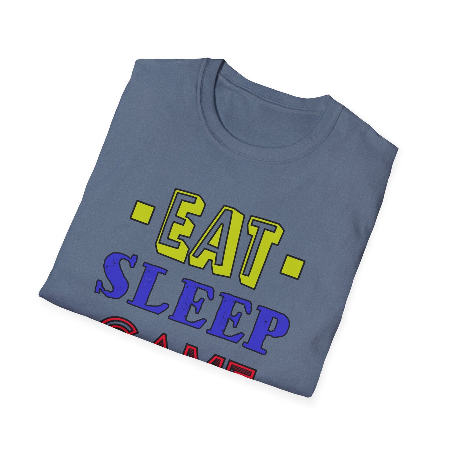 Eat Sleep Game Repeat- Women's Softstyle T-Shirt