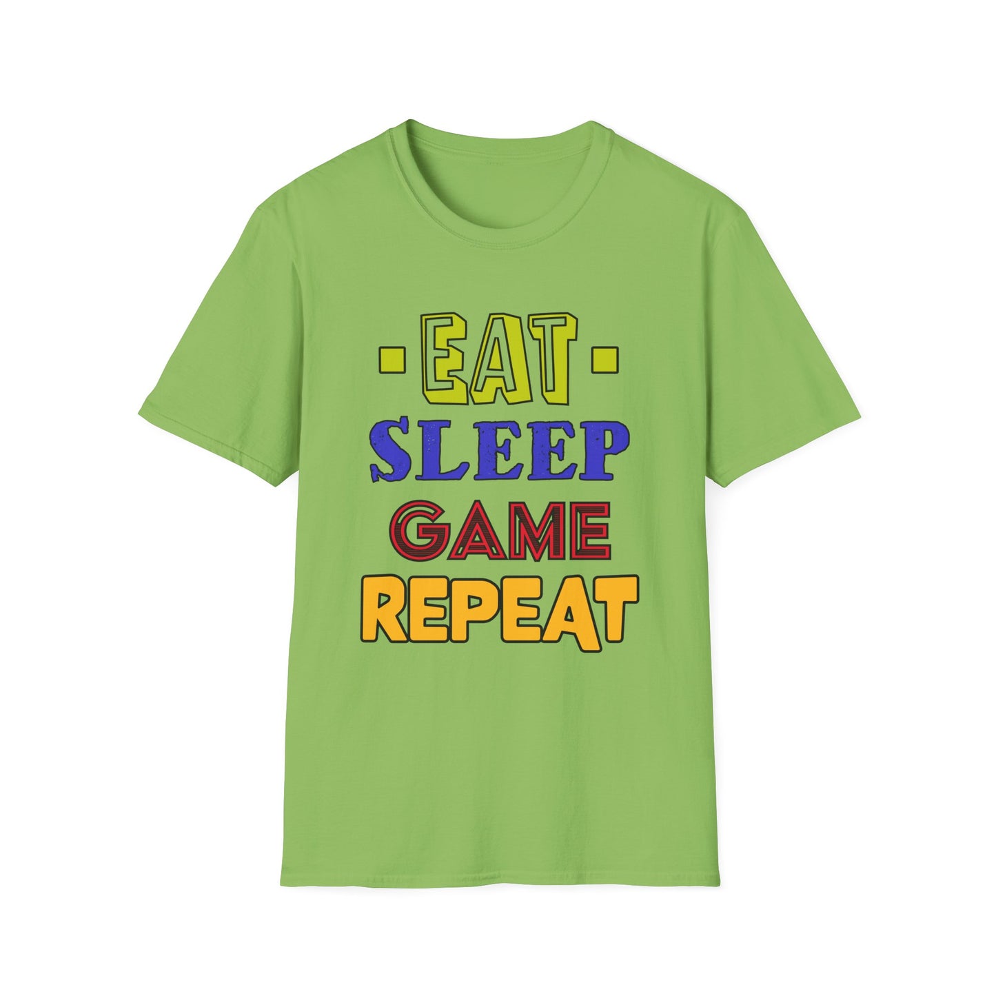 Eat Sleep Game Repeat- Men's Softstyle T-Shirt