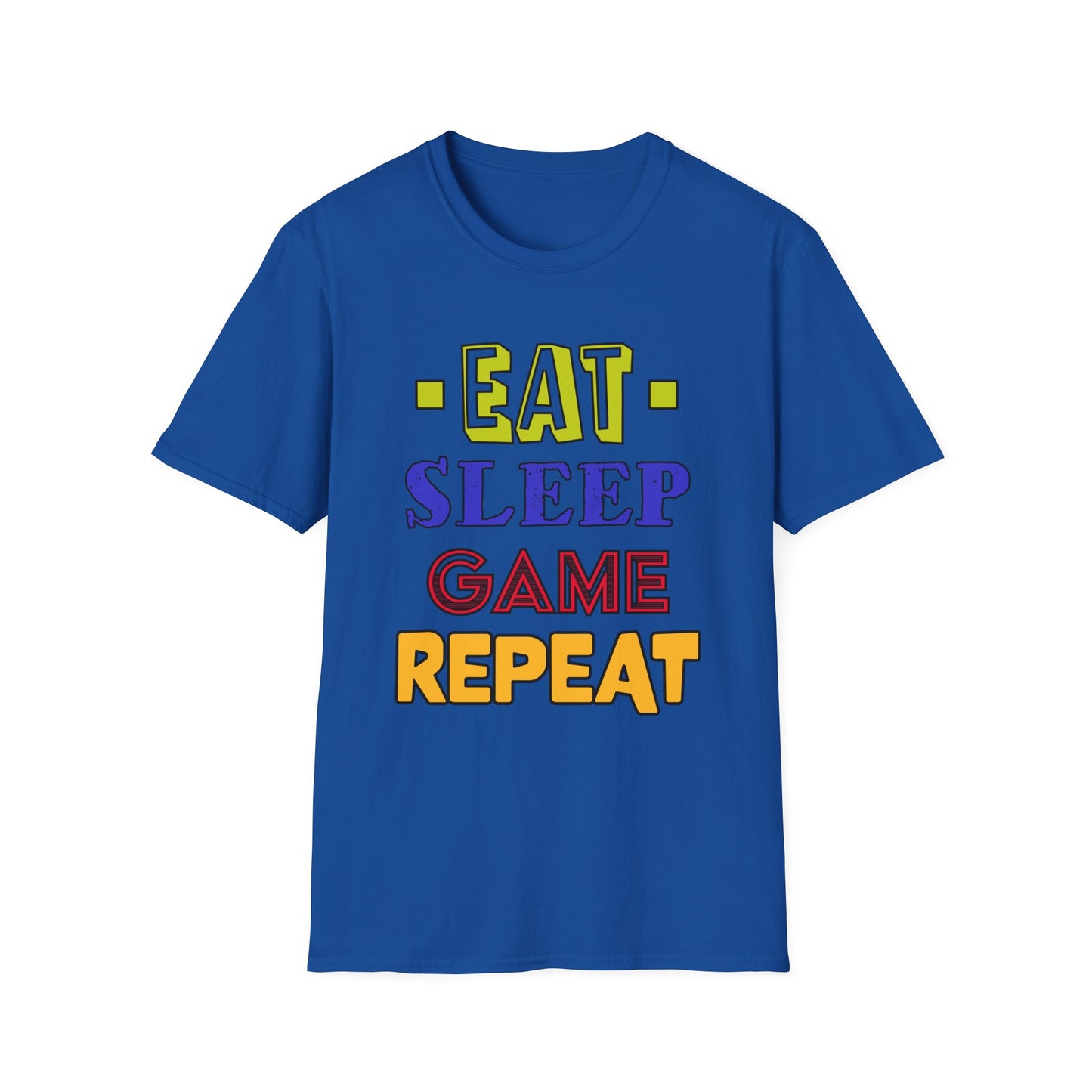 Eat Sleep Game Repeat- Men's Softstyle T-Shirt