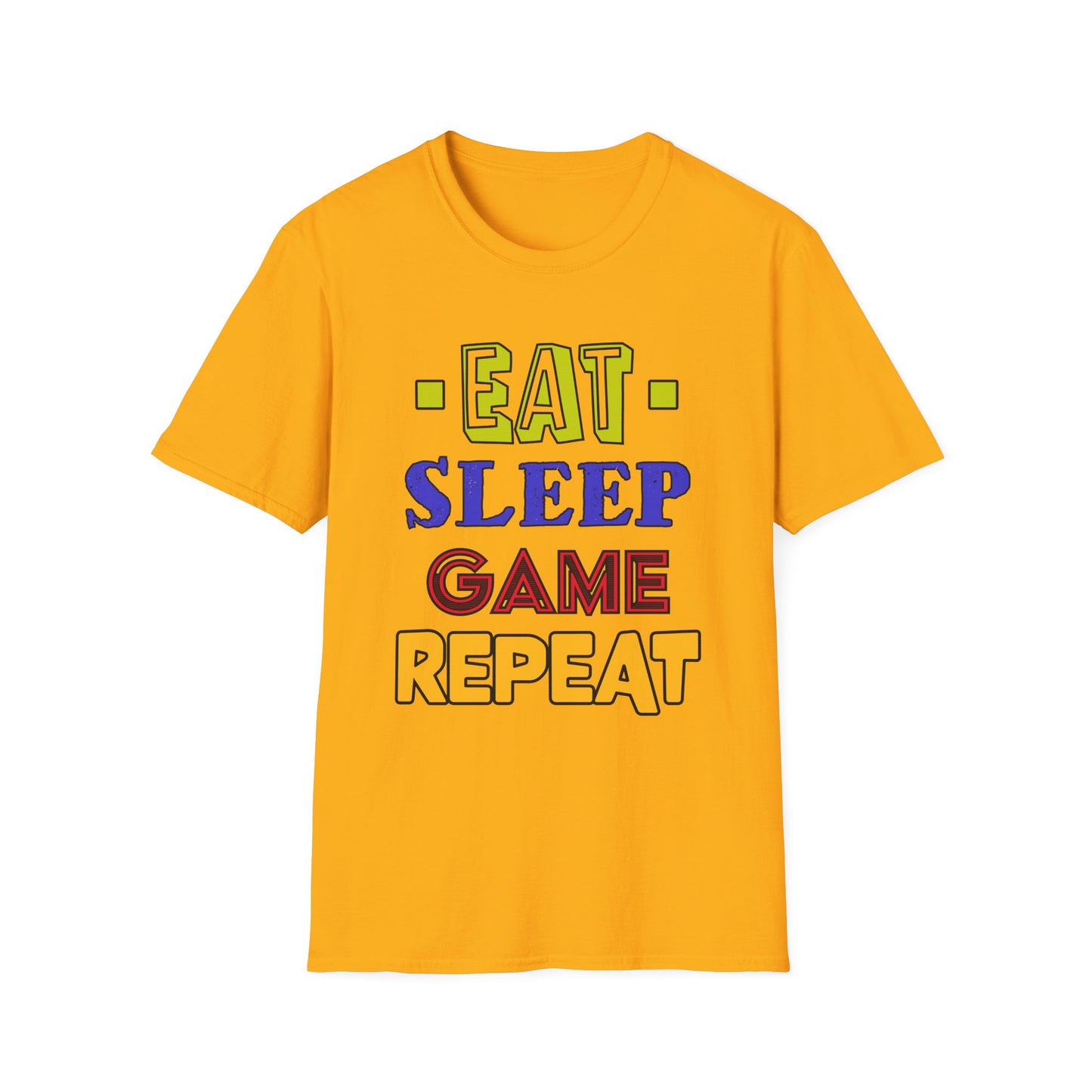 Eat Sleep Game Repeat- Men's Softstyle T-Shirt