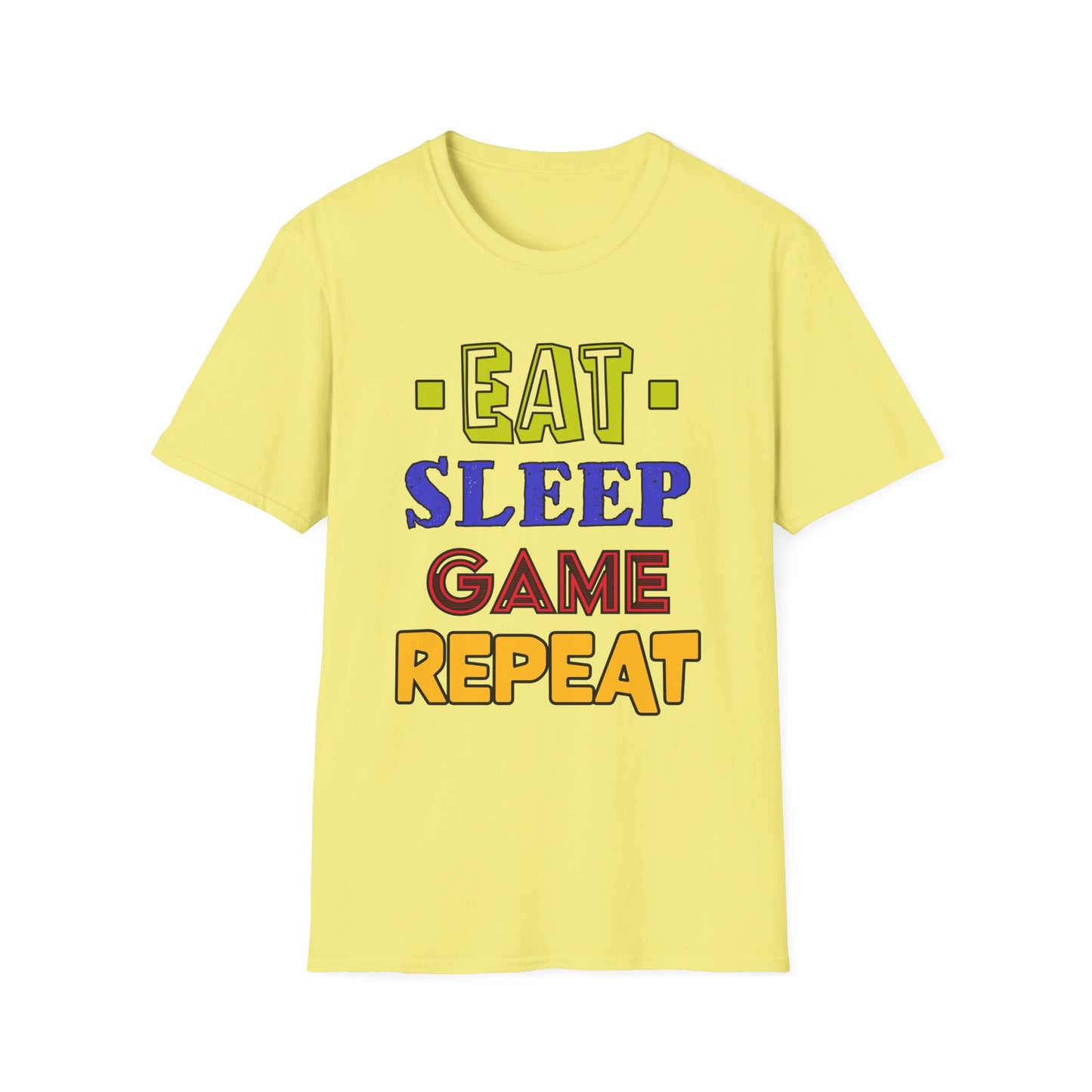 Eat Sleep Game Repeat- Women's Softstyle T-Shirt