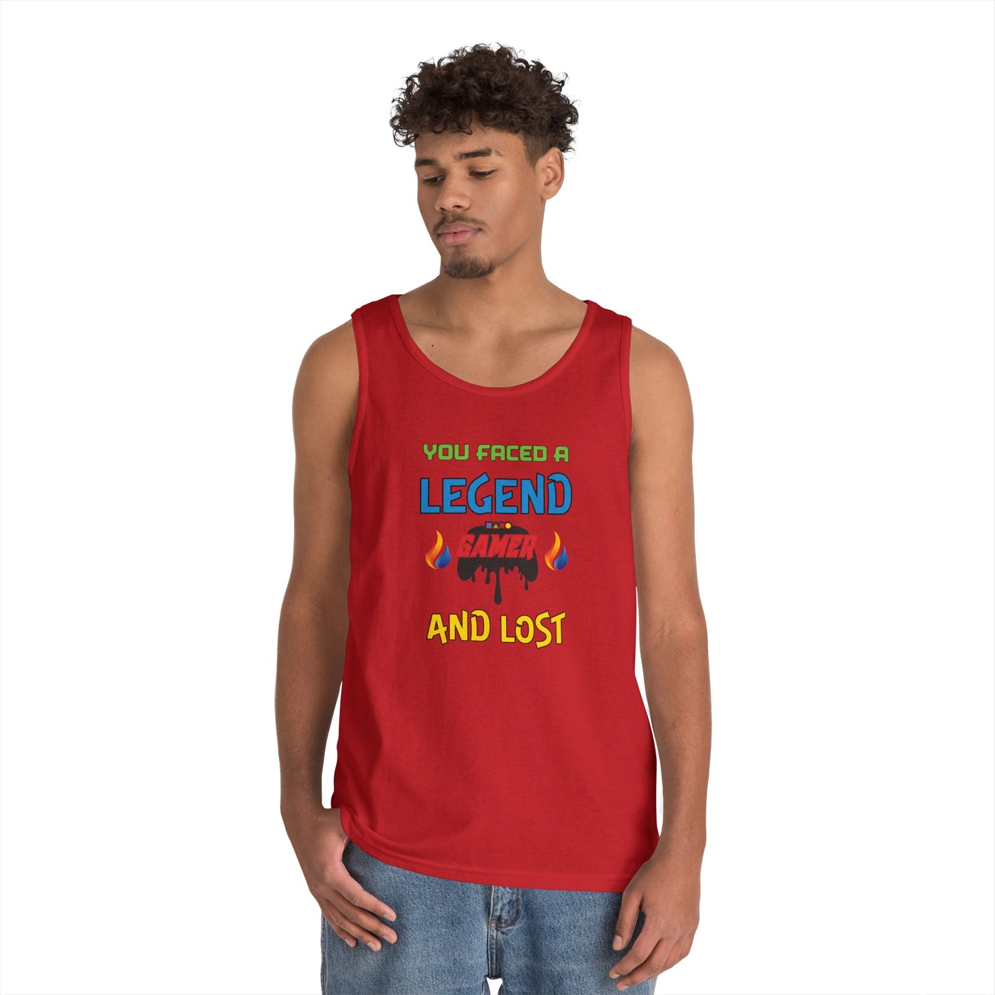 You Faced a Legend- Men's Cotton Tank Top