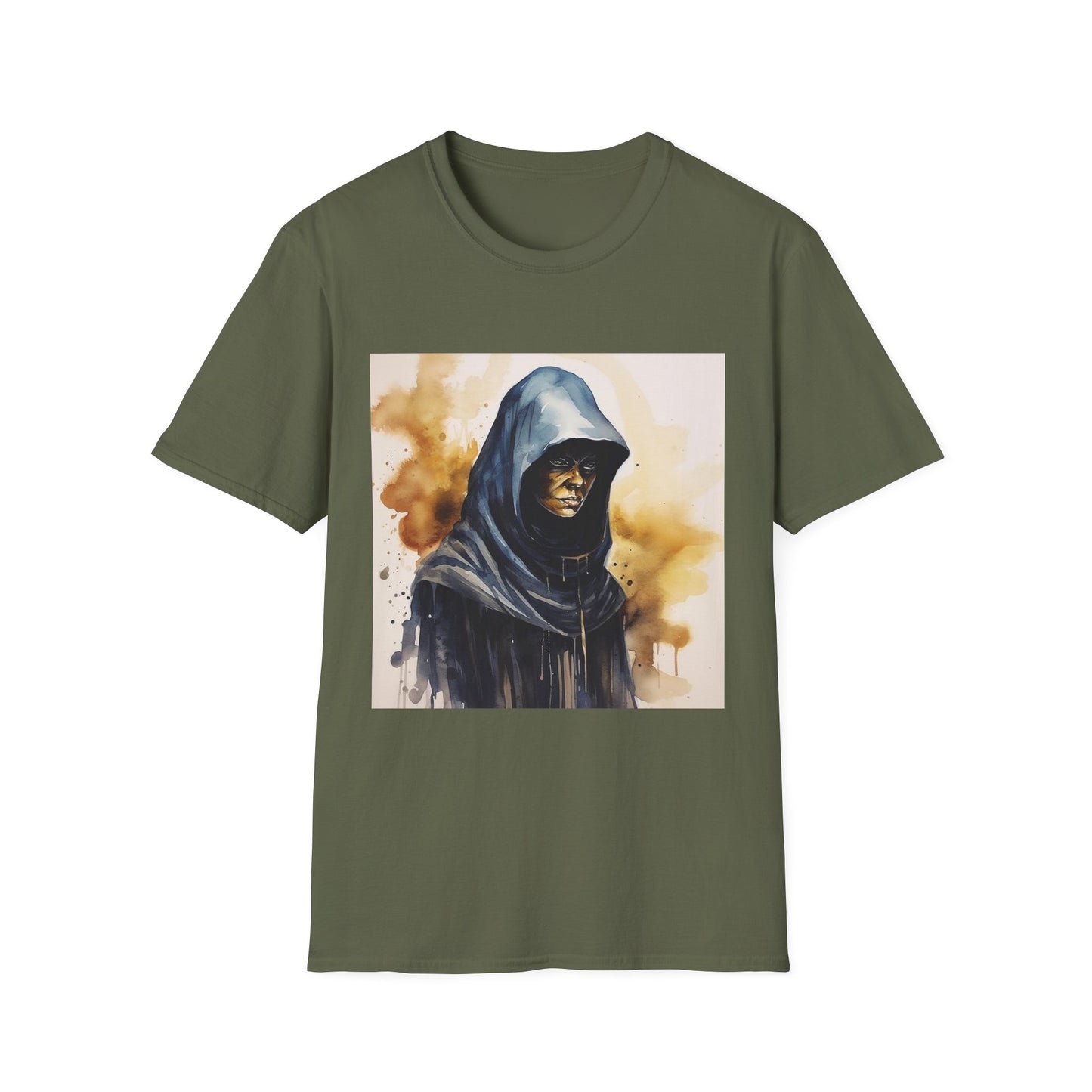 Hooded Figure- Men's Softstyle T-Shirt