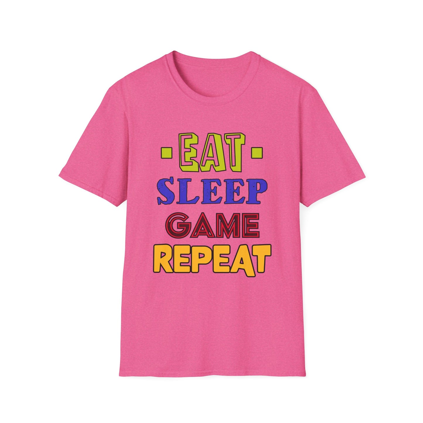 Eat Sleep Game Repeat- Women's Softstyle T-Shirt