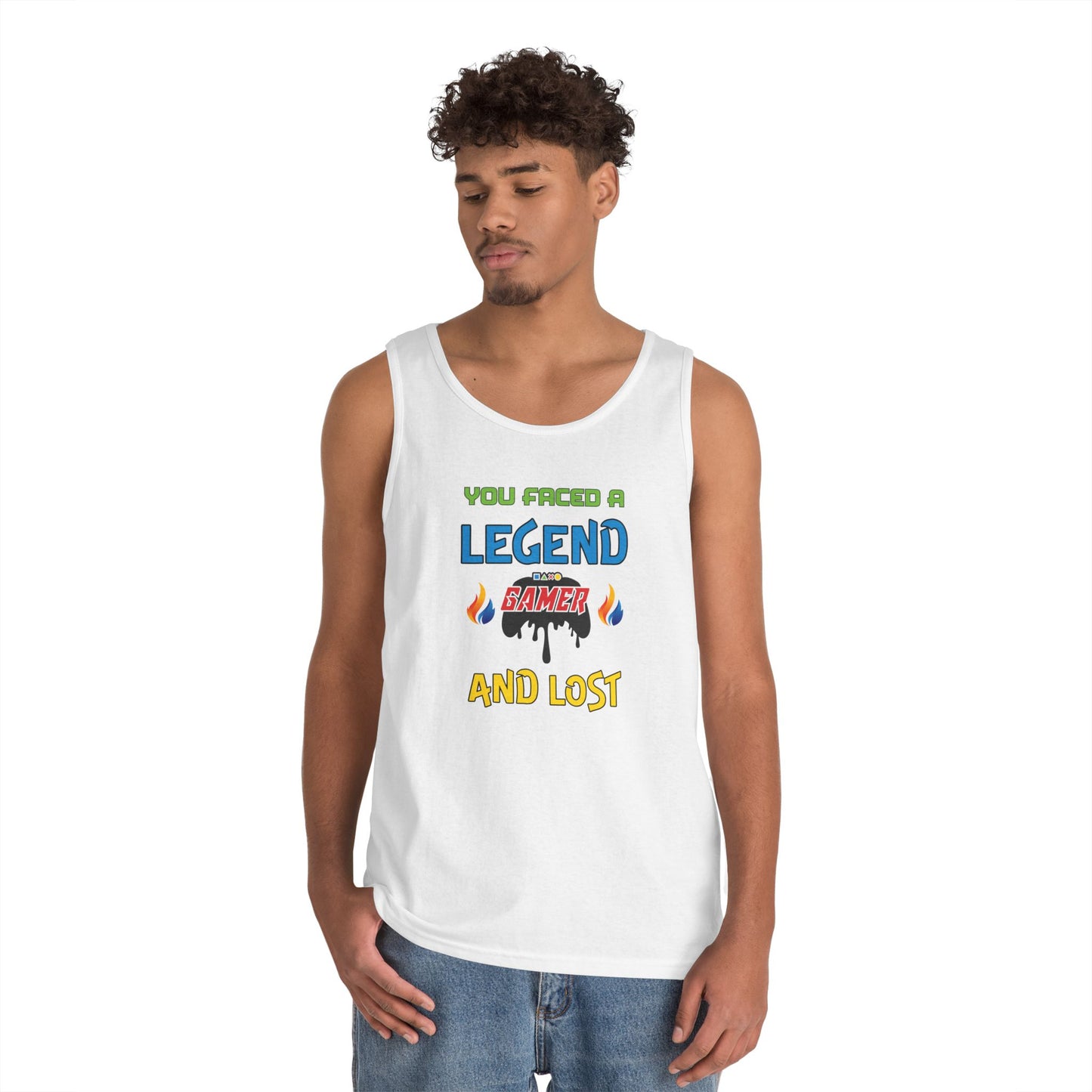 You Faced a Legend- Men's Cotton Tank Top