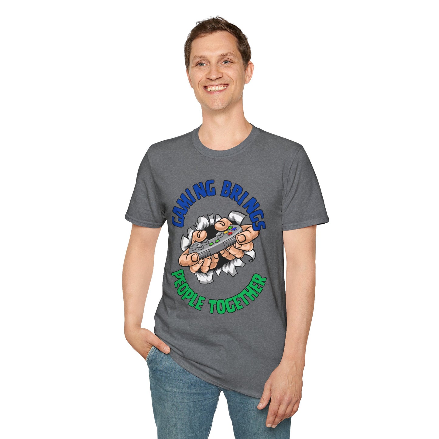 Gaming Brings People Together- Men's Softstyle T-Shirt