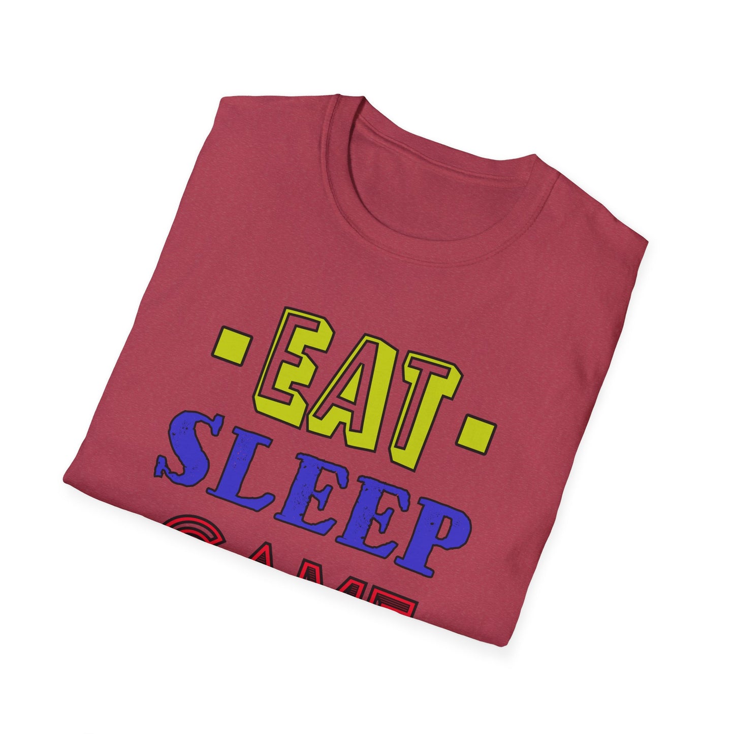 Eat Sleep Game Repeat- Women's Softstyle T-Shirt