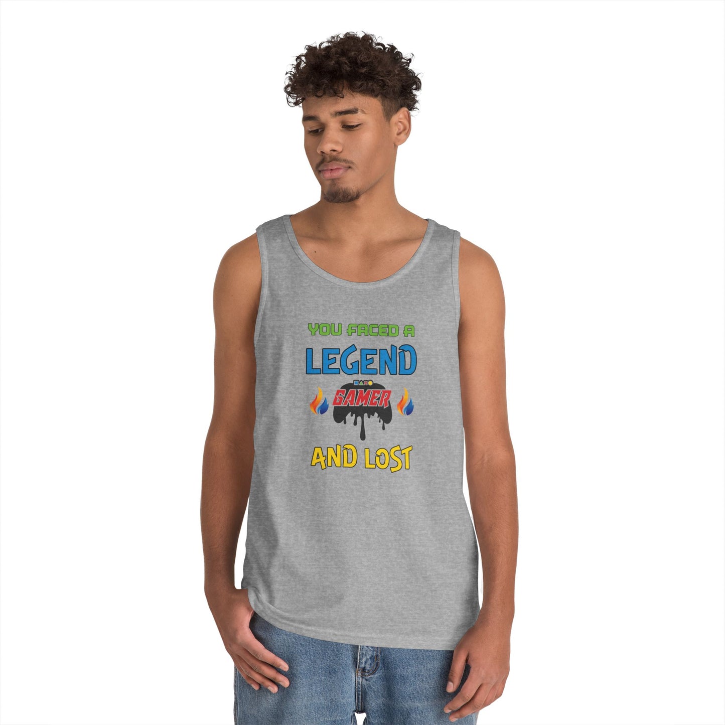 You Faced a Legend- Men's Cotton Tank Top