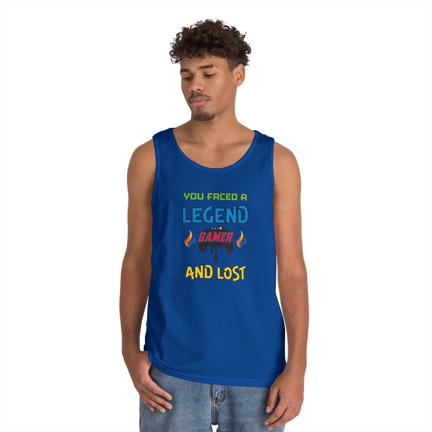 You Faced a Legend- Men's Cotton Tank Top