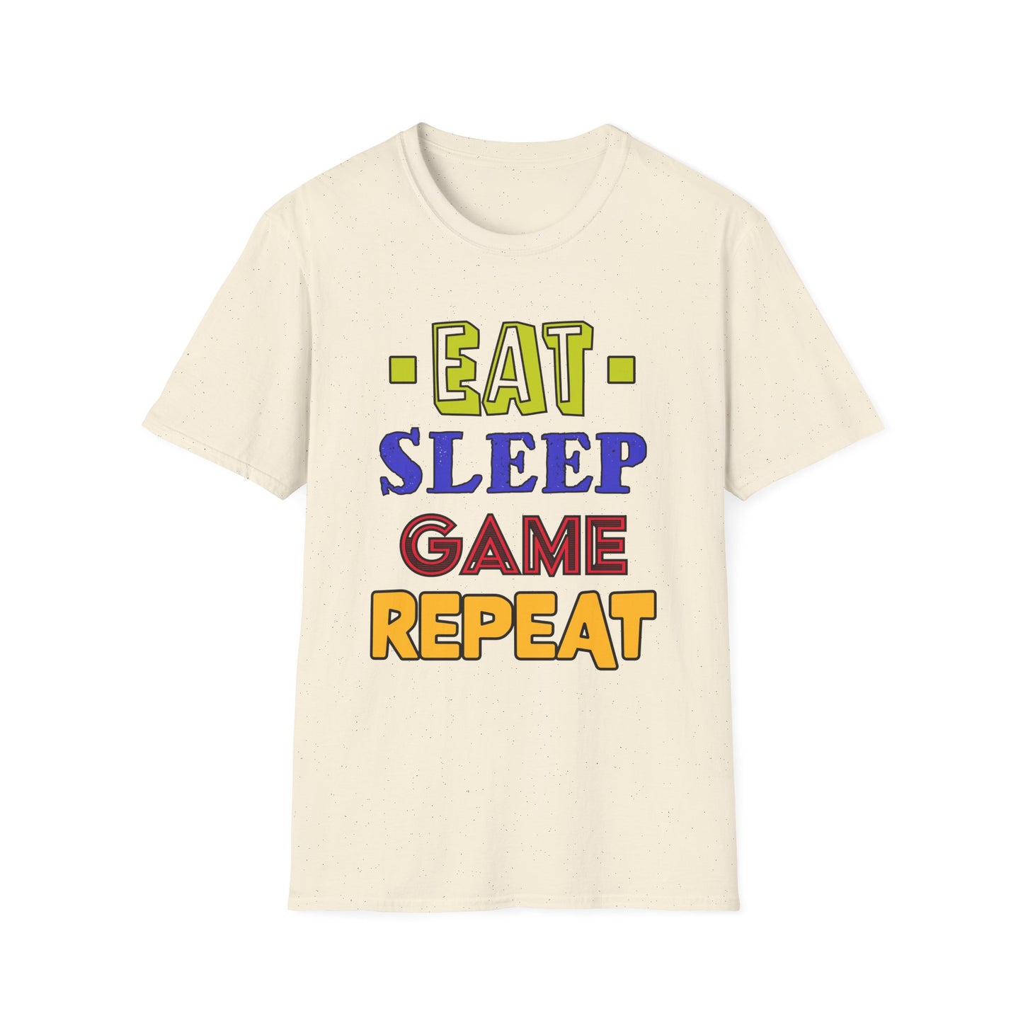 Eat Sleep Game Repeat- Men's Softstyle T-Shirt