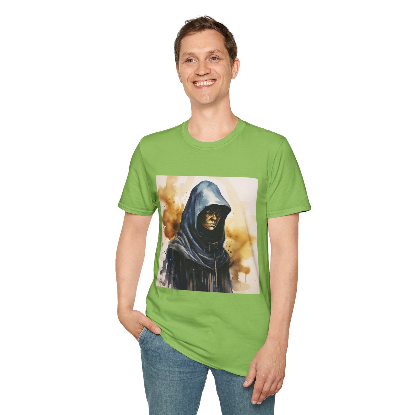 Hooded Figure- Men's Softstyle T-Shirt