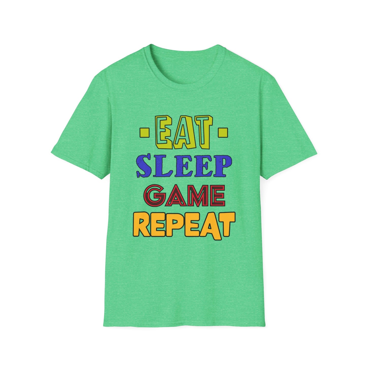 Eat Sleep Game Repeat- Women's Softstyle T-Shirt