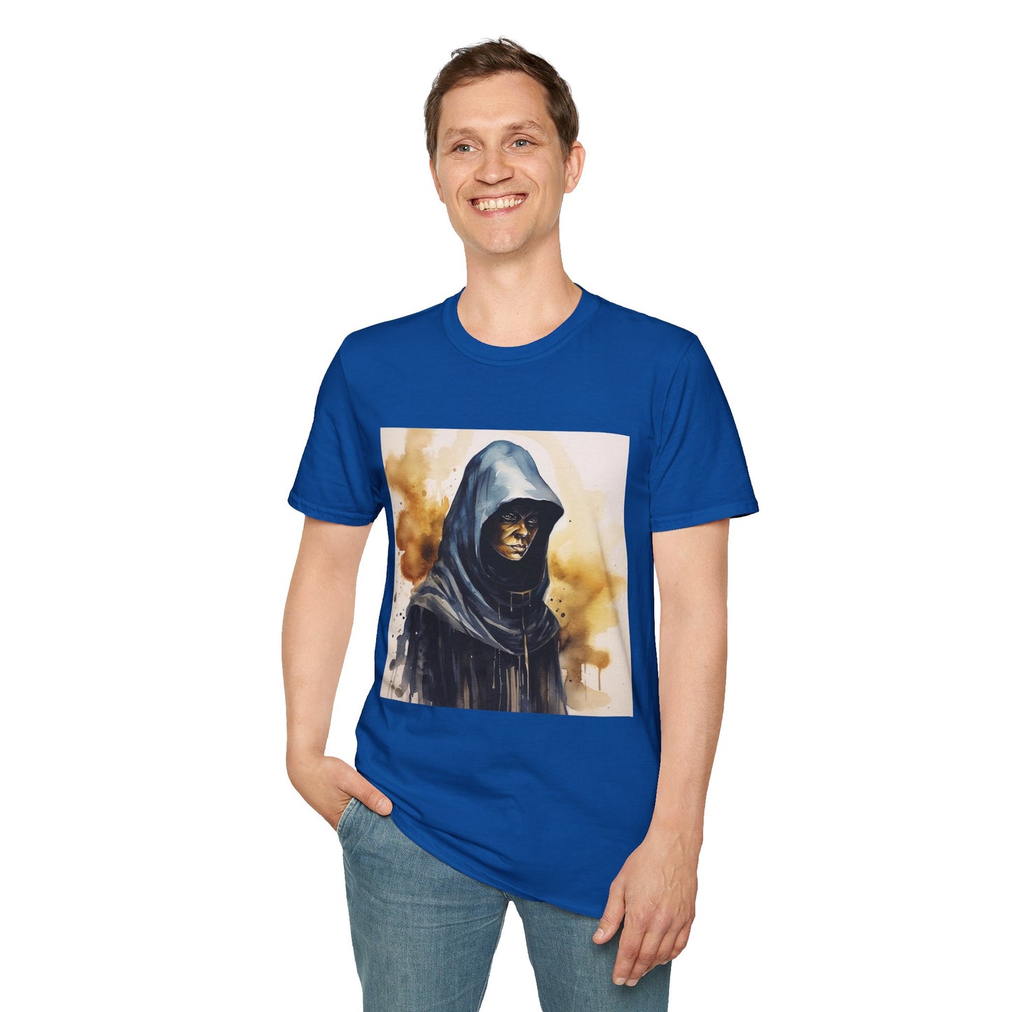 Hooded Figure- Men's Softstyle T-Shirt