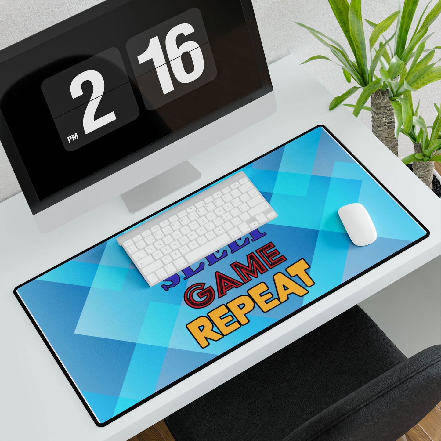 Eat Sleep Game Repeat- Gamer Desk Mats - Boss Mode Fashion LLC