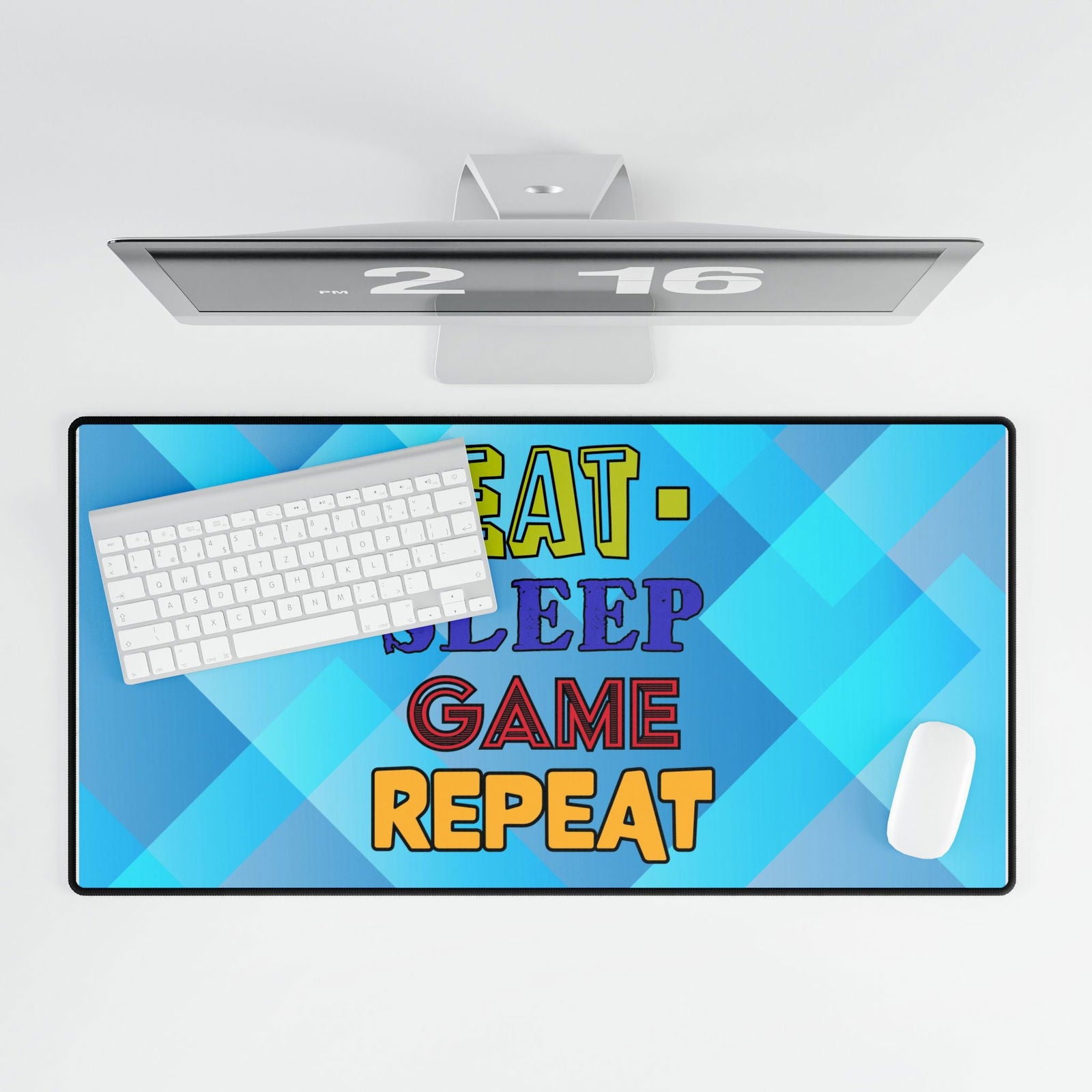 Eat Sleep Game Repeat- Gamer Desk Mats - Boss Mode Fashion LLC