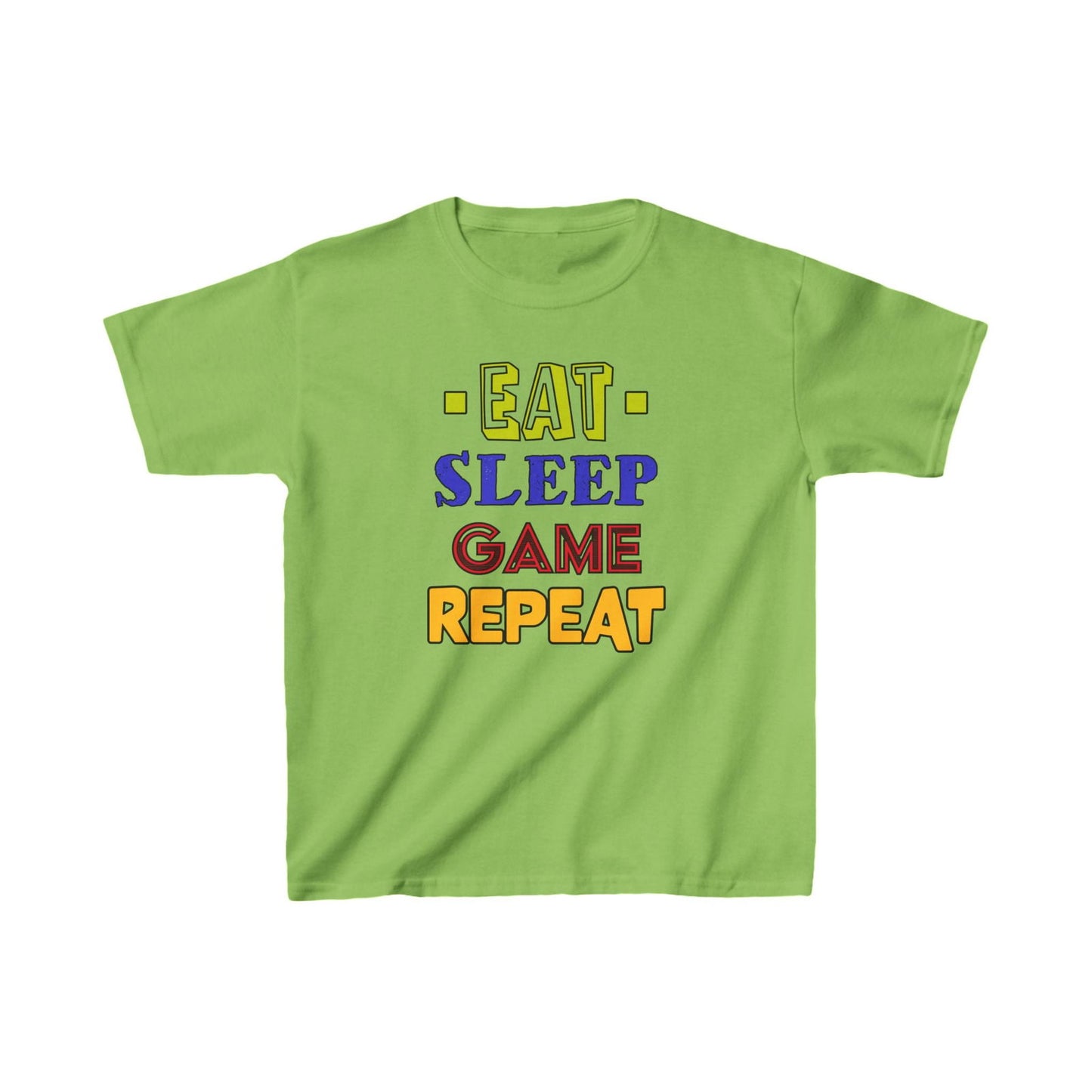 Eat Sleep Game Repeat- Kids Heavy Cotton™ Tee - Boss Mode Fashion LLC