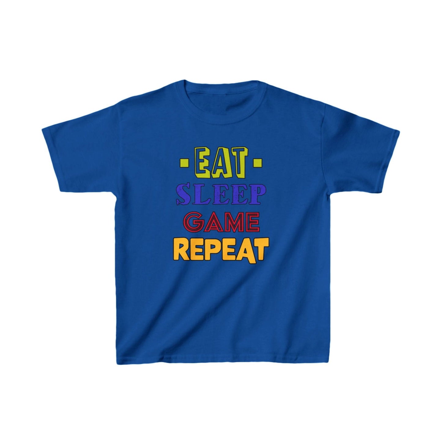 Eat Sleep Game Repeat- Kids Heavy Cotton™ Tee - Boss Mode Fashion LLC