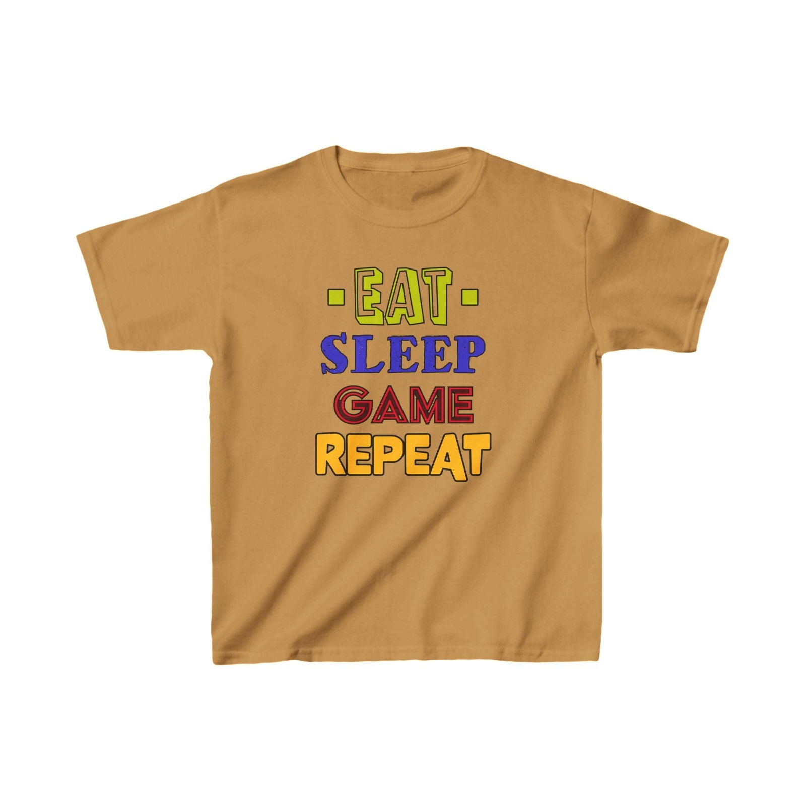 Eat Sleep Game Repeat- Kids Heavy Cotton™ Tee - Boss Mode Fashion LLC