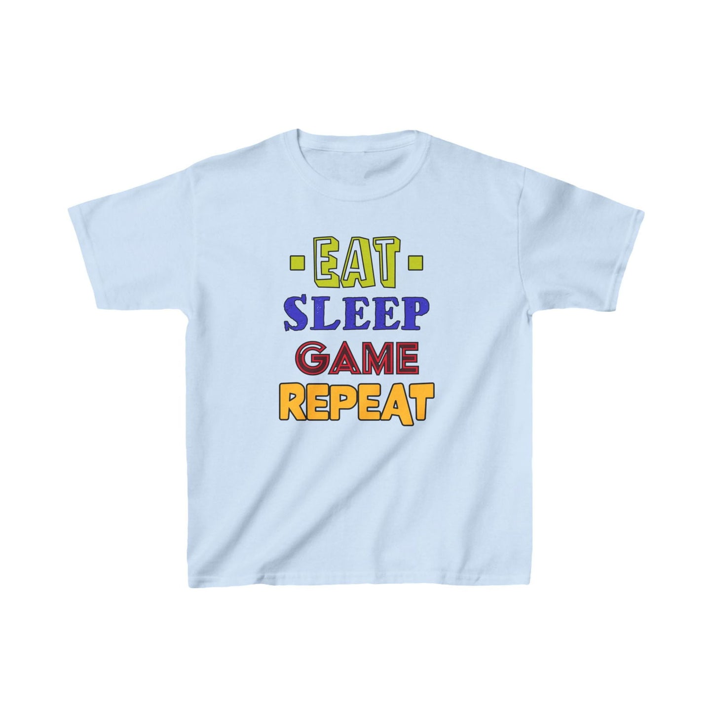 Eat Sleep Game Repeat- Kids Heavy Cotton™ Tee - Boss Mode Fashion LLC