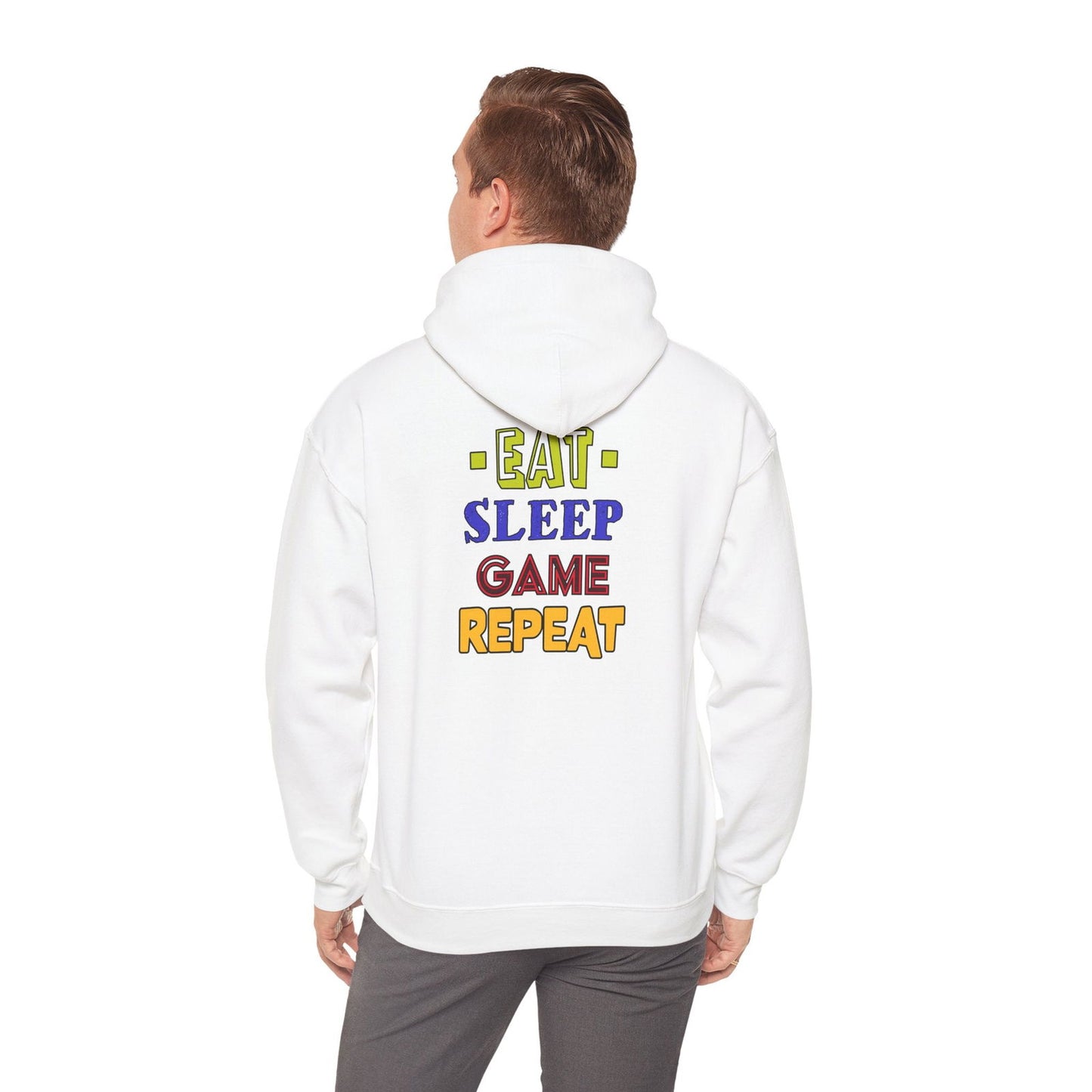 Eat Sleep Game Repeat- Men's Heavy Blend™ Hoodie - Boss Mode Fashion LLC