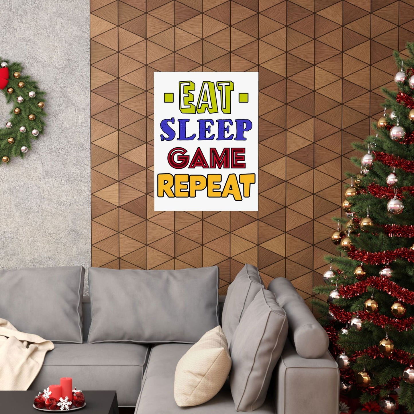 Eat Sleep Game Repeat- Posters - Boss Mode Fashion LLC