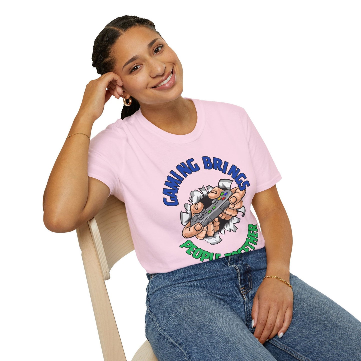 Gaming Brings People Together- Women's Softstyle T-Shirt - Boss Mode Fashion LLC