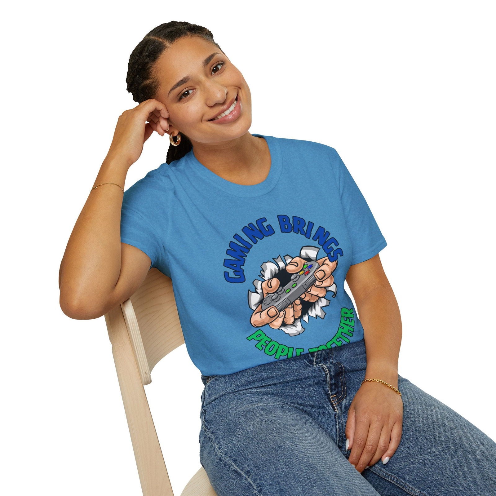 Gaming Brings People Together- Women's Softstyle T-Shirt - Boss Mode Fashion LLC