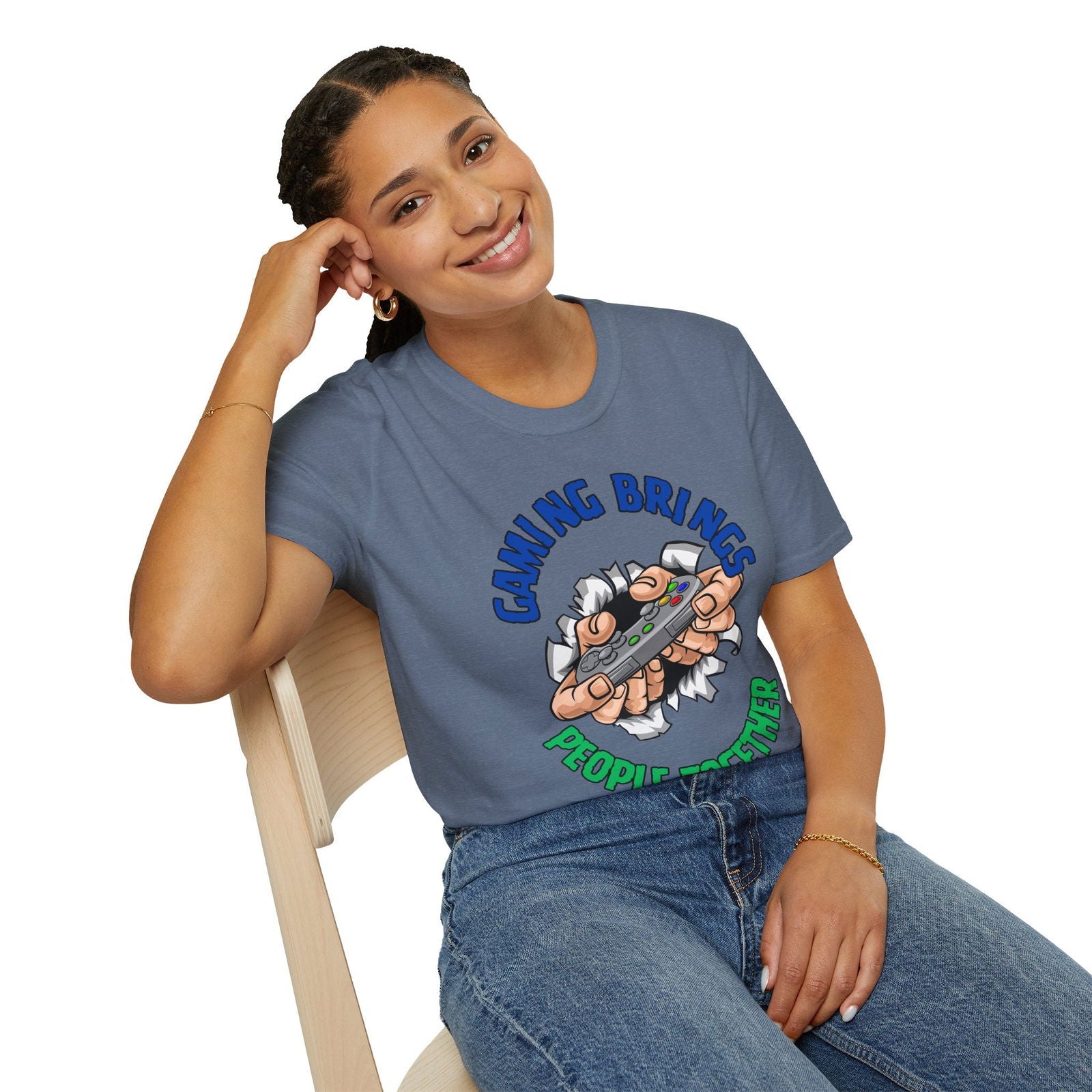 Gaming Brings People Together- Women's Softstyle T-Shirt - Boss Mode Fashion LLC