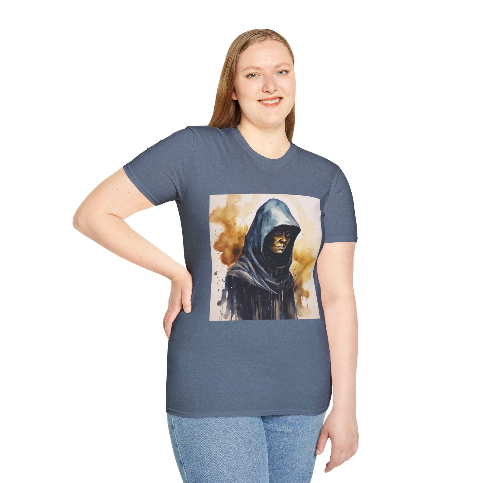 Hooded Figure- Women's Softstyle T-Shirt - Boss Mode Fashion LLC