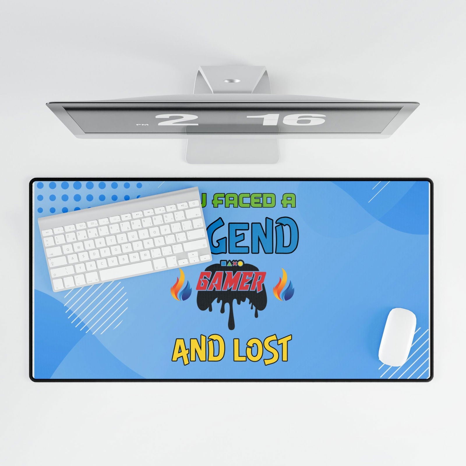 You Faced a Legend- Desk Mats - Boss Mode Fashion LLC